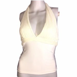 NWT Off White Shasa Fitted Halter Top Size Medium
